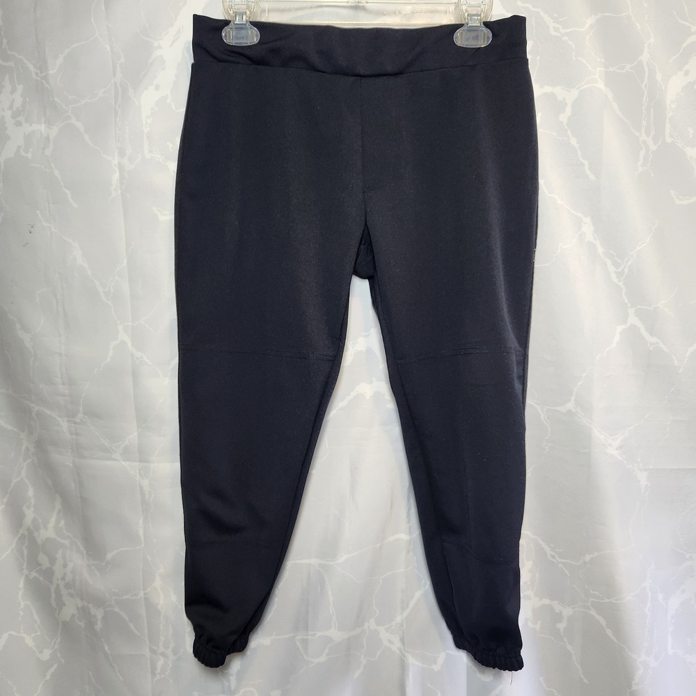 Easton‎ Softball Pants Women's M Black Cuffed Pull-On Elastic Waist A164344